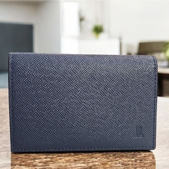 Lanvin Blue CARD Wallet Sleek Minimalist Design LIKE NEW WITH COA - Picture 1 of 12